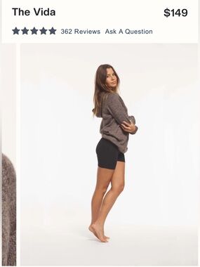 PAKA The Vida Cozy Oversized Knit Sweater in Heather Brown